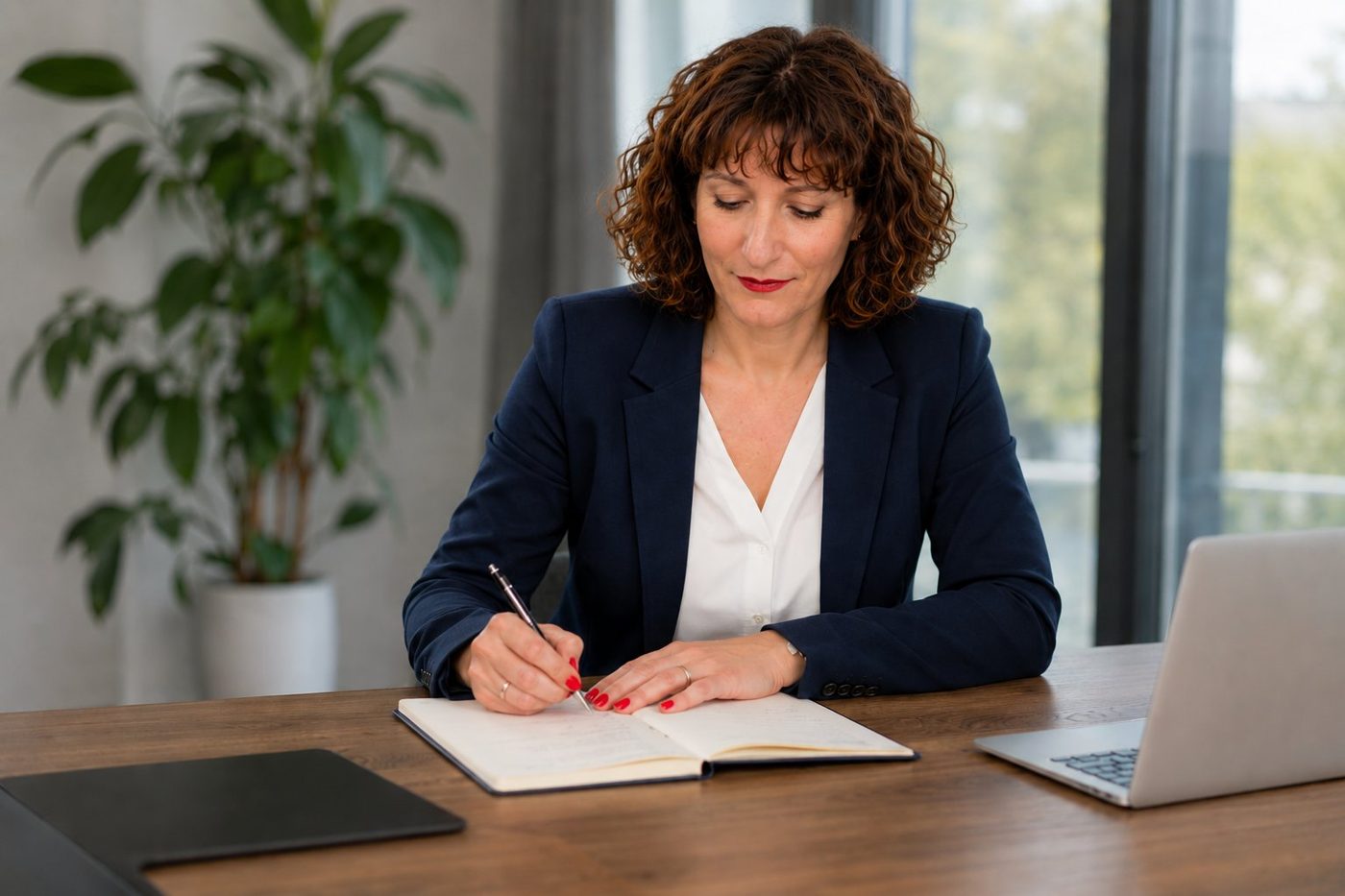 Daniela Britta Hamberger als Autorin — beim Schreiben an ihren Buch- und Selbstcoaching-Projekten